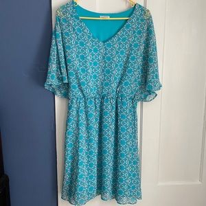 Teal/paisley dress